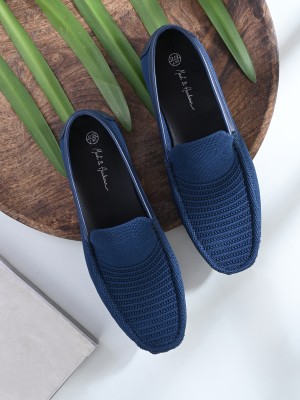 Mast & Harbour Knitted Loafers Loafers For Men(Blue , 9)