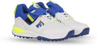 Fitway FWBALANCE Cricket Shoes For Men(White, Blue , 6)