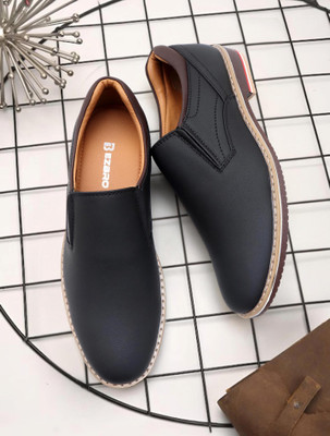EZBRO Men's Shoes – Formal & Semi-Casual Footwear Mocassin For Men(Black , 7)
