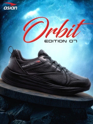 asian Sports, Gym, Training, Running, Trendy Comfortable ORBIT-07 Walking Shoes For Men(Black , 6)