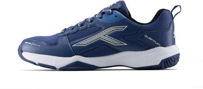 Hundred Quantum Badminton Shoes For Men(Navy, Yellow , 12)
