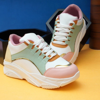 EZDEZARIO Girls Lace Sneakers(Multicolor, 13 - 14 Years & Above)