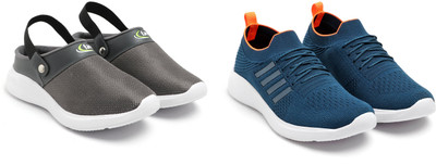 Face Stylish Sports Shoes for Men – Ideal for Running, Gym & Training Sneakers For Men(Blue, Grey , 6)