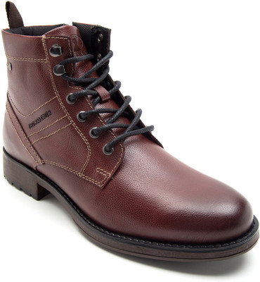 THOMAS CRICK Ultimate Durable Stylish Outdoor Leather Biker Boots For Men(Brown , 9)