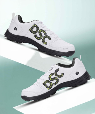 DSC Beamer Cricket Shoe, Size: 6UK/7US/40EU, Long Lasting Performance, Durable Cricket Shoes For Men(White , 6)