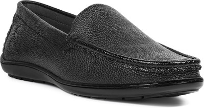 LOUIS STITCH Men's Black Ultra Lightweight Slip-On Formal Loafers Shoes, LSFLPLMPUJB, UK-11 Slip On For Men(Black , 11)