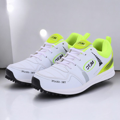 MLTC Men Cricket Shoes | Lightweight Sports Shoes Cricket Shoes For Men(White , 10)