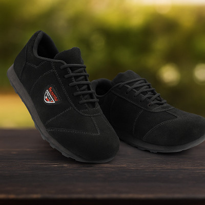 Kaisal Suede Leather Casuals Gyming/Sneakers/Sports/cricket/Training & Gym Running Walking Shoes For Men(Black , 10)