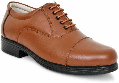 Wornwalk POLICE SHOES GENUINE LEATHER POLICE SHOES FOR MEN Oxford For Men(Brown)