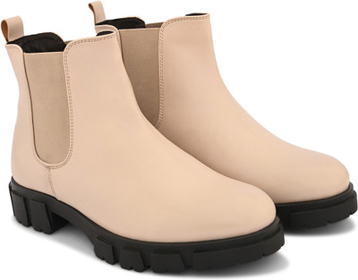Roadster Boots For Women(Beige , 5)