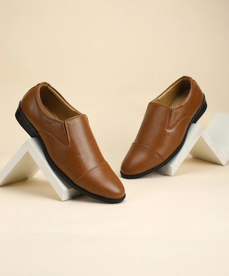 Paragon Formal |Easy Wear Slip On|Comfortable|Office Use Slip On For Men(Tan , 10)