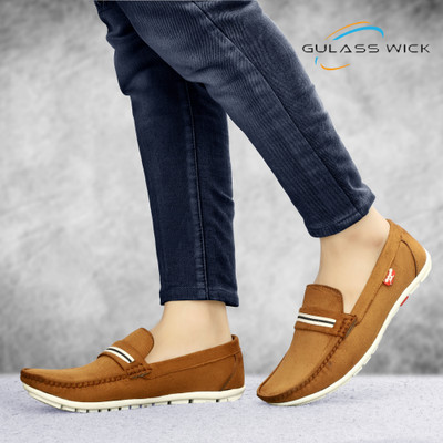 GULASS WICK Mocassin Casual Shoes Loafers For Men(Brown , 7)