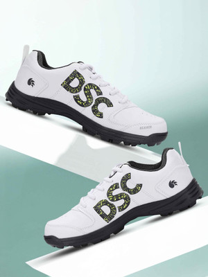 DSC Beamer Cricket Shoe, Size: 8UK/9US/42EU, Long Lasting Performance, Durable Cricket Shoes For Men(White , 8)
