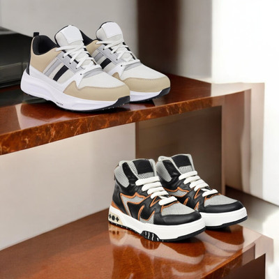 KRITON Trendy & Durable Men’s Boots – Perfect for Everyday Wear Boots For Men(Multicolor, Multicolor , 11)