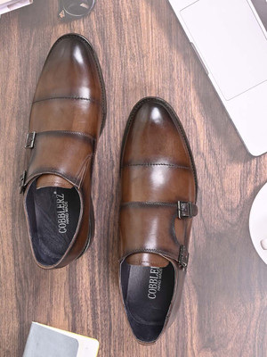 COBBLERZ Monk Strap For Men(Brown , 11)