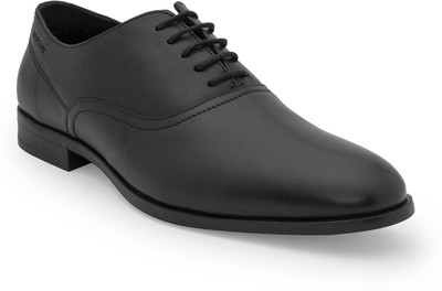 RED TAPE Formal Oxford Shoes for Men | Refined Round-Toe Shaped Real Leather Shoes Oxford For Men(Black , 9)
