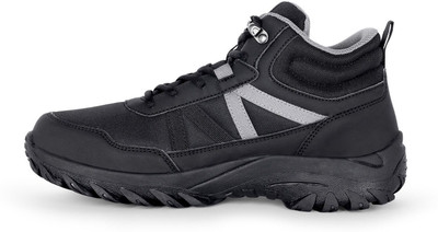 ADVENTRA SPORTS NWP Men’s Mid Ankle Hiking Shoes | Durable Trekking & Outdoor Adventure Footwear Outdoors For Men(Black , 7)