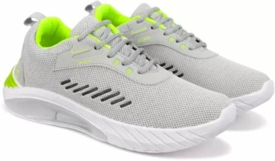 Jut Fire Sneakers For Men(Grey, Green , 7)