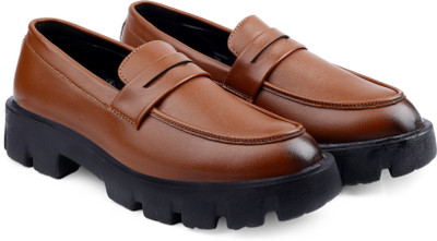 KILLER Lightweight & Office Wear Loafers For Men(Tan , 9)