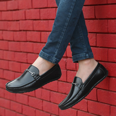 GWALK Loafers For Mens Casual shoes for mens Party wear shoes for mens Loafers For Men(Black , 8)