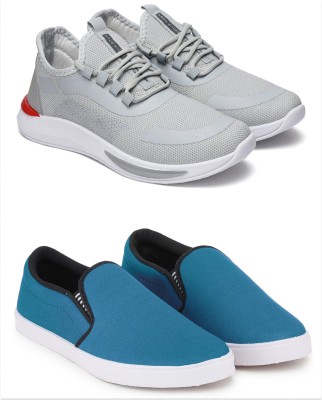 Free Kicks Combo Of 2 Shoes FK-434 & FK-Fitman Sneakers For Men(Blue , 6)