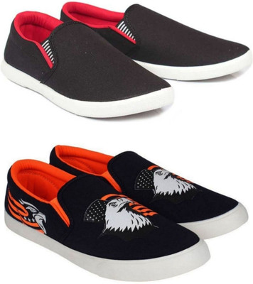 Hotspot 2 Pair Combo Trendy & Stylish Loafers For Men(Multicolor , 7)