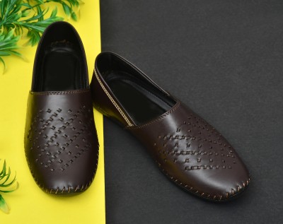 AKIKO SABHYA Mojaris For Men(Brown , 9)