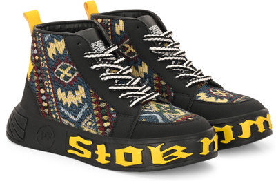 Xtoon Casual funky design shoes for men's Boots For Men(Black , 8)