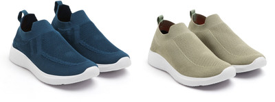 Face Stylish Sports Shoes for Men – Ideal for Running, Gym & Training Sneakers For Men(Green, Blue , 7)