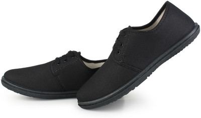 Kenamin Canvas Shoes For Men(Black , 7)