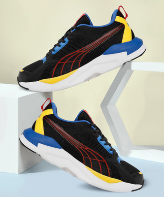 PUMA X-RAY GRILION 391781 Sports Shoes for Men | Lightweight Shoes | All-Day Comfort Running Shoes For Men(Black, Blue, Yellow , 9)