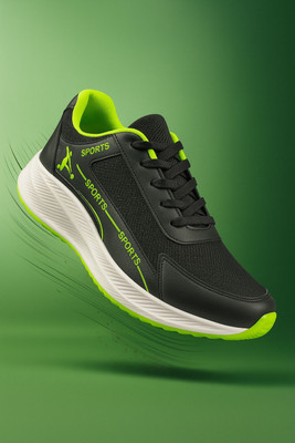K' Footlance Rich Quality Decent Look Lightweight Men's Casual sneaker shoes running shoes Outdoors For Men(Green , 8)
