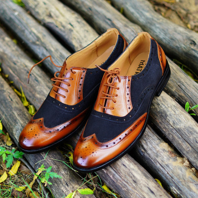 MATR LIFESTYLE formal shoes for men Brogues For Men(Black , 6)