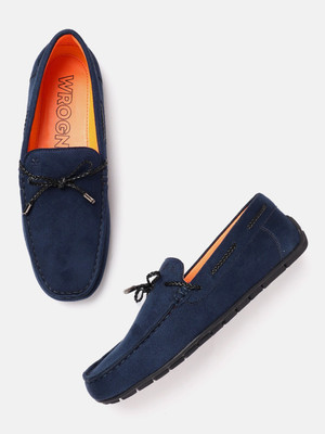 WROGN Boat Shoes For Men(Navy , 8)