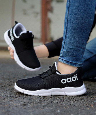 aadi MRJ2077_09 Sneakers For Men(Black, White , 9)