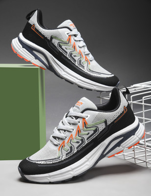 TRULITE Step-081 Lightweight Gym Training Running comfortable sports Running Shoes For Men(Grey, Black , 9)