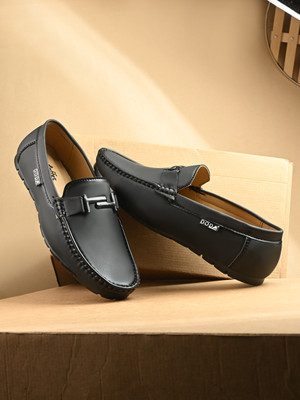 DODA Extremely Lightweight, Stylish, Good Looking Loafers For Men(Black , 12)