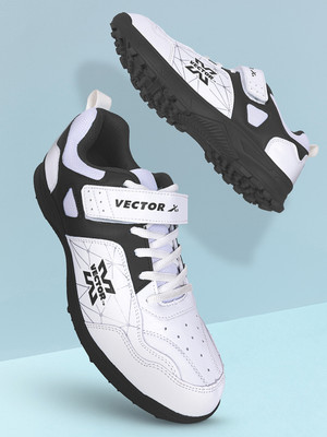 VECTOR X Bouncer 2.0 Fast Strap Sporty Upper & Mesh | PVC & Rubber Sole for All Rounder Cricket Shoes For Men(White , 7)