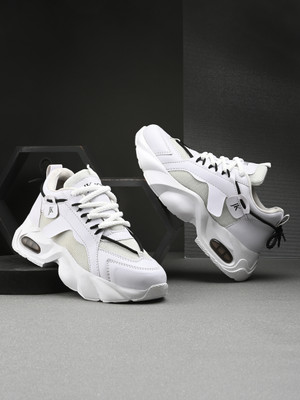 JK PORT Causal Shoes for men | Sports Shoes for men Outdoors For Men(White, Black , 6)