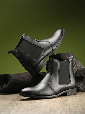 KILLER Men's Vegan Leather Chelsea Boots: High Quality & Super Comfortable Boots For Men(Black , 9)