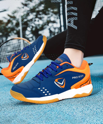 PRO KVH 2.0 Memory Foam Badminton Shoes for Men | Non-Marking Gum Sole Shoes Badminton Shoes For Men(Blue , 9)
