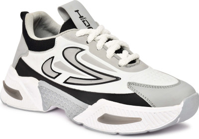 Hida Sneakers For Men(Grey, White , 10)