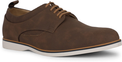 Bata 8213 Jack Nubuck - Tan Casual Lace-Up Derby Shoes for Men Casuals For Men(Tan , 10)