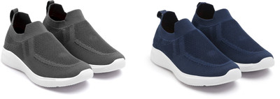 Face Stylish Sports Shoes for Men – Ideal for Running, Gym & Training Sneakers For Men(Grey, Navy , 7)