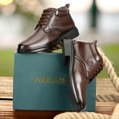 VOBLAND Formal Boots For Men High Tops For Men(Brown)