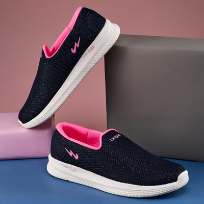 CAMPUS ZOE PLUS Women's Casual Shoes | Memory Foam Insole with Pillo Foam | Slip On Walking Shoes For Women(Navy , 5)