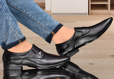 Atlee Black Formal Slip On For Men(Black , 7)