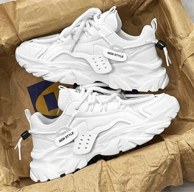 STEPLY Sneakers For Men(White , 7)