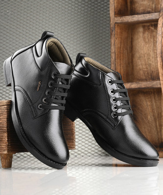 Vellinto Vellinto ALEXANDER Casual Boots For Men ll Synthetic Leather Boots For Men Boots For Men(Black , 7)