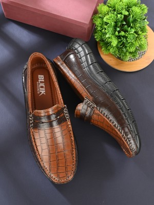 Bucik BCK10207 Lightweight Comfort Summer Trendy Premium Stylish Loafers For Men(Tan)